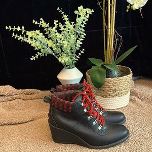 SPERRY Celeste Bliss Ankle Wedge Leather Booties Size 10M